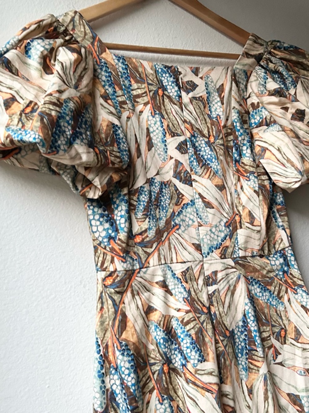 HUNTER BELL cassidy dress in Brown blue harvest Sz 4 - Picture 12 of 16